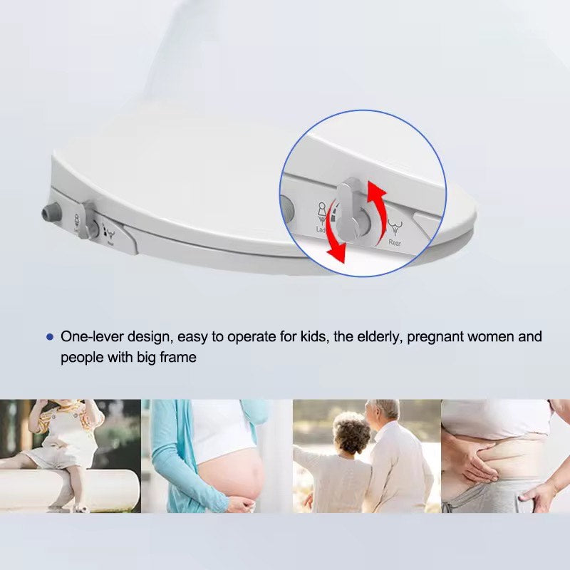 Deluxe 2in1 Non Electric Bidet & Toilet Seat with Soft Closing (High Quality - Duroplast Material)