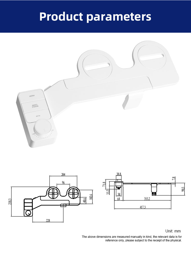 Premium Non electric bidet toilet seat attachment