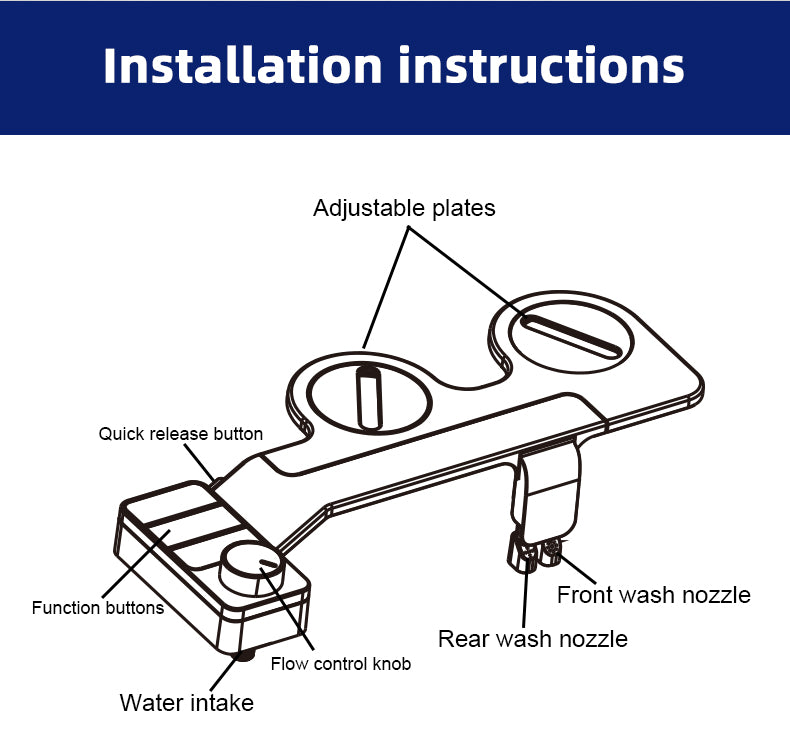 Premium Non electric bidet toilet seat attachment