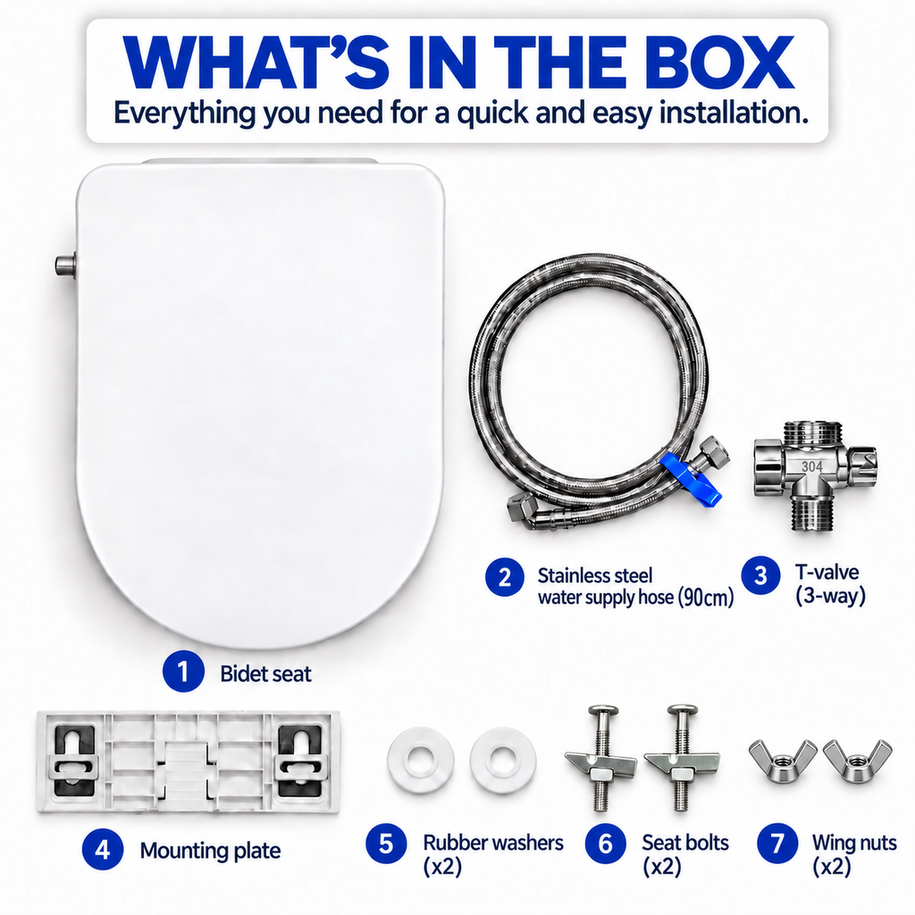 Non Electric Bidet Toilet Seat - Deluxe