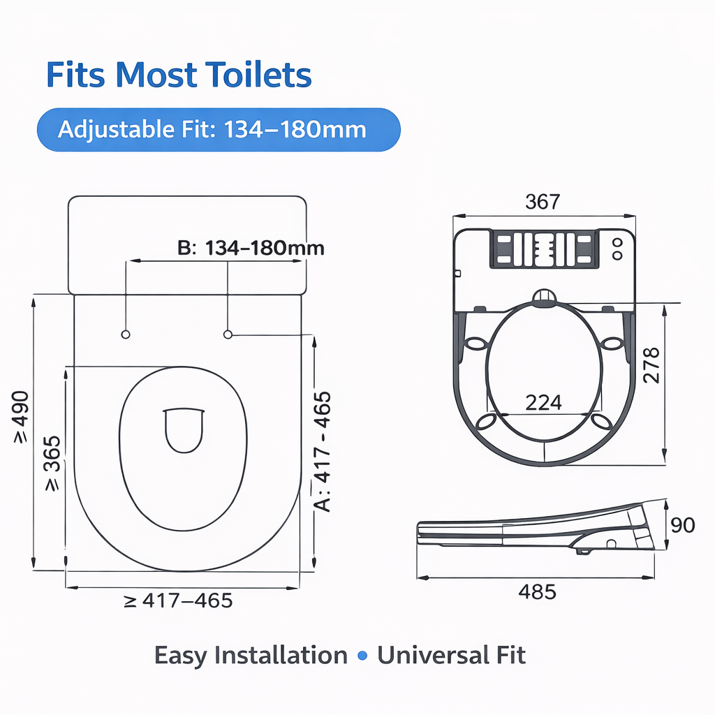 Non Electric Bidet Toilet Seat - Deluxe