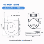 Non Electric Bidet Toilet Seat - Deluxe