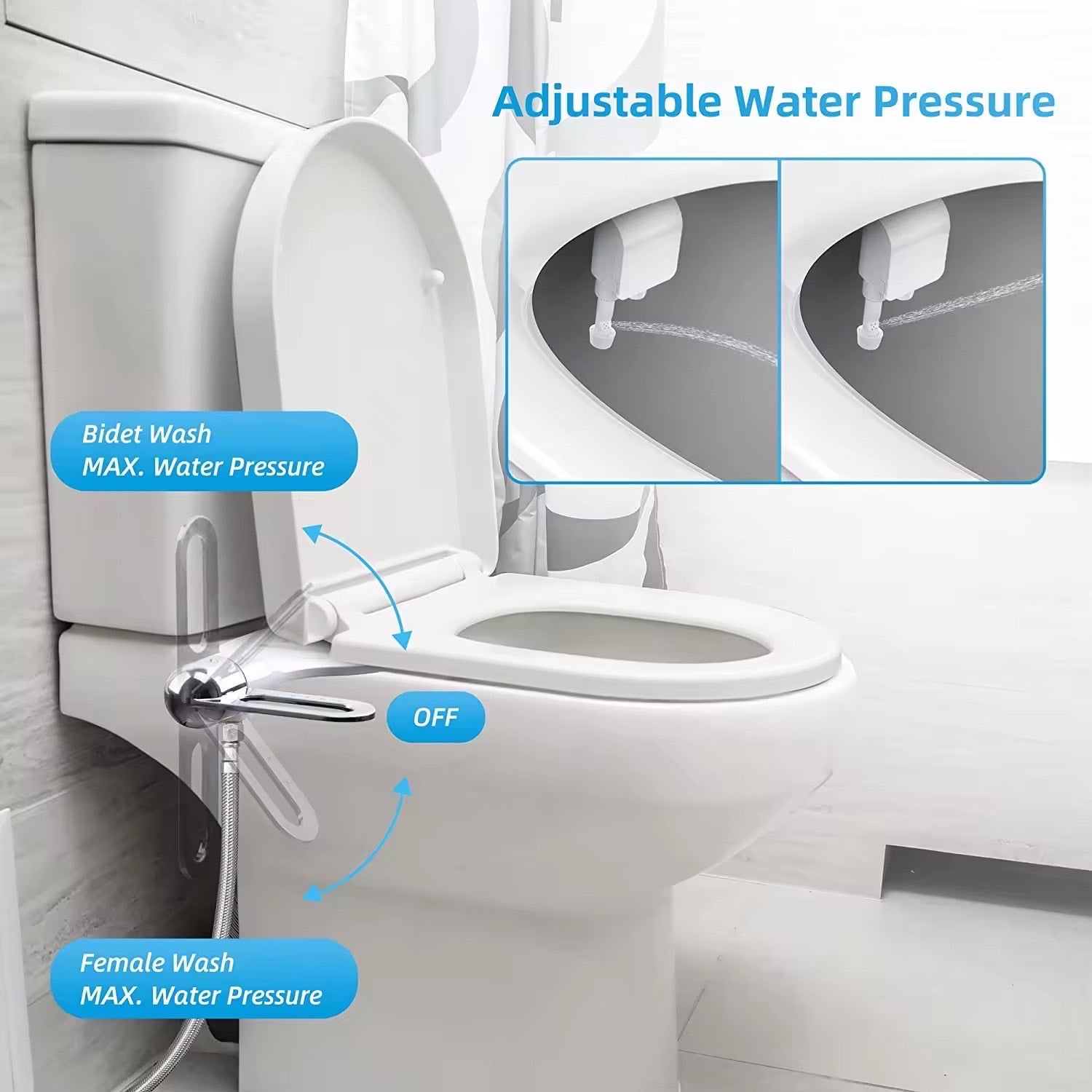 Basic non electric bidet toilet seat attachment