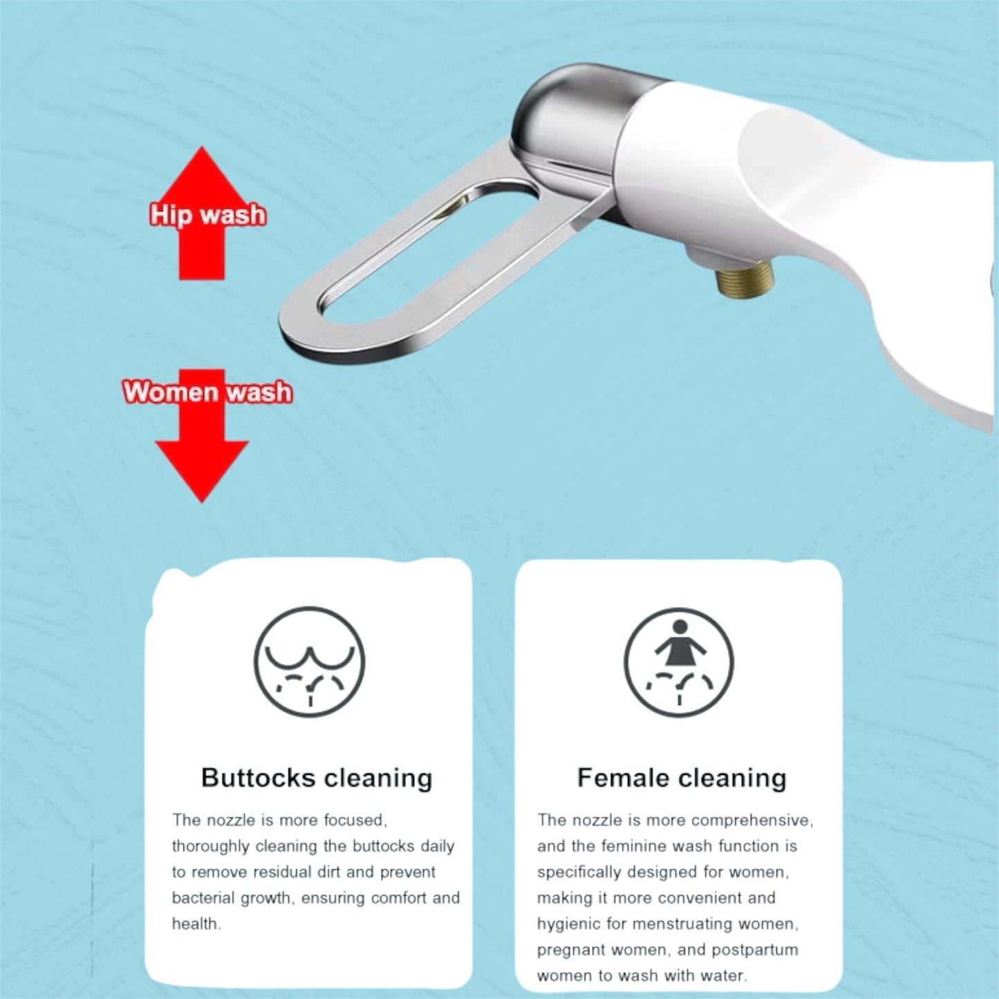 Basic non electric bidet toilet seat attachment