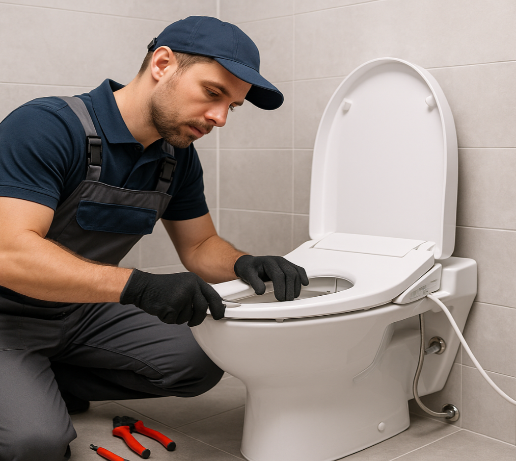 install toilet bidet